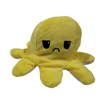 Caracatita reversibila din plus cu fata fericita si fata trista, Flippy, model 14, multicolor Caracatita reversibila din plus cu fata fericita si fata trista, Flippy, model 14, multicolor