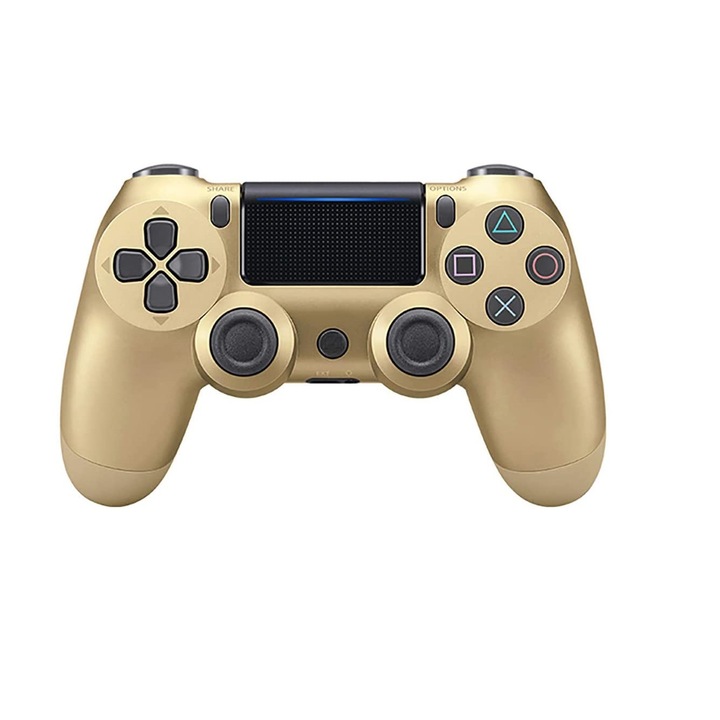 Controller compatibil cu PS4, Wireless, Auriu