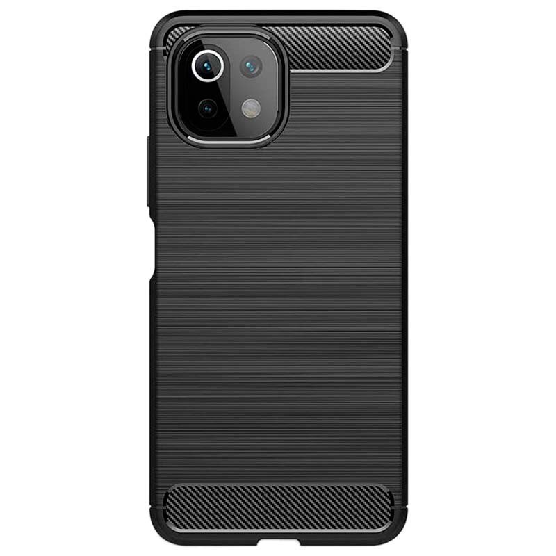 Husa protectie Forcell carbon pentru Xiaomi Mi 11 Lite 5G / Xiaomi Mi 11 Lite, negru