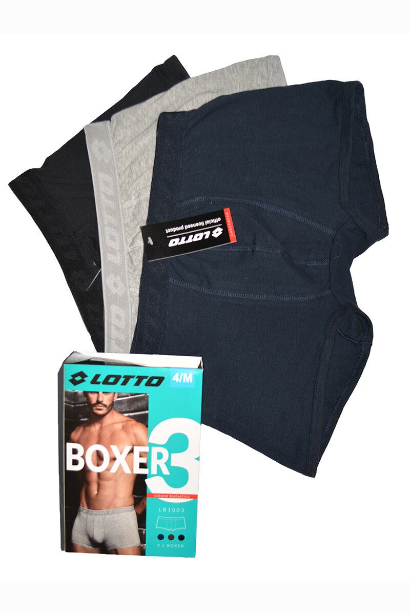 Set 3 boxeri pentru barbati, Lotto LB1003, Multicolor
