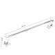 Suport prosop simplu Smack 28624 din alama, finisaj cromat, cu un brat fix