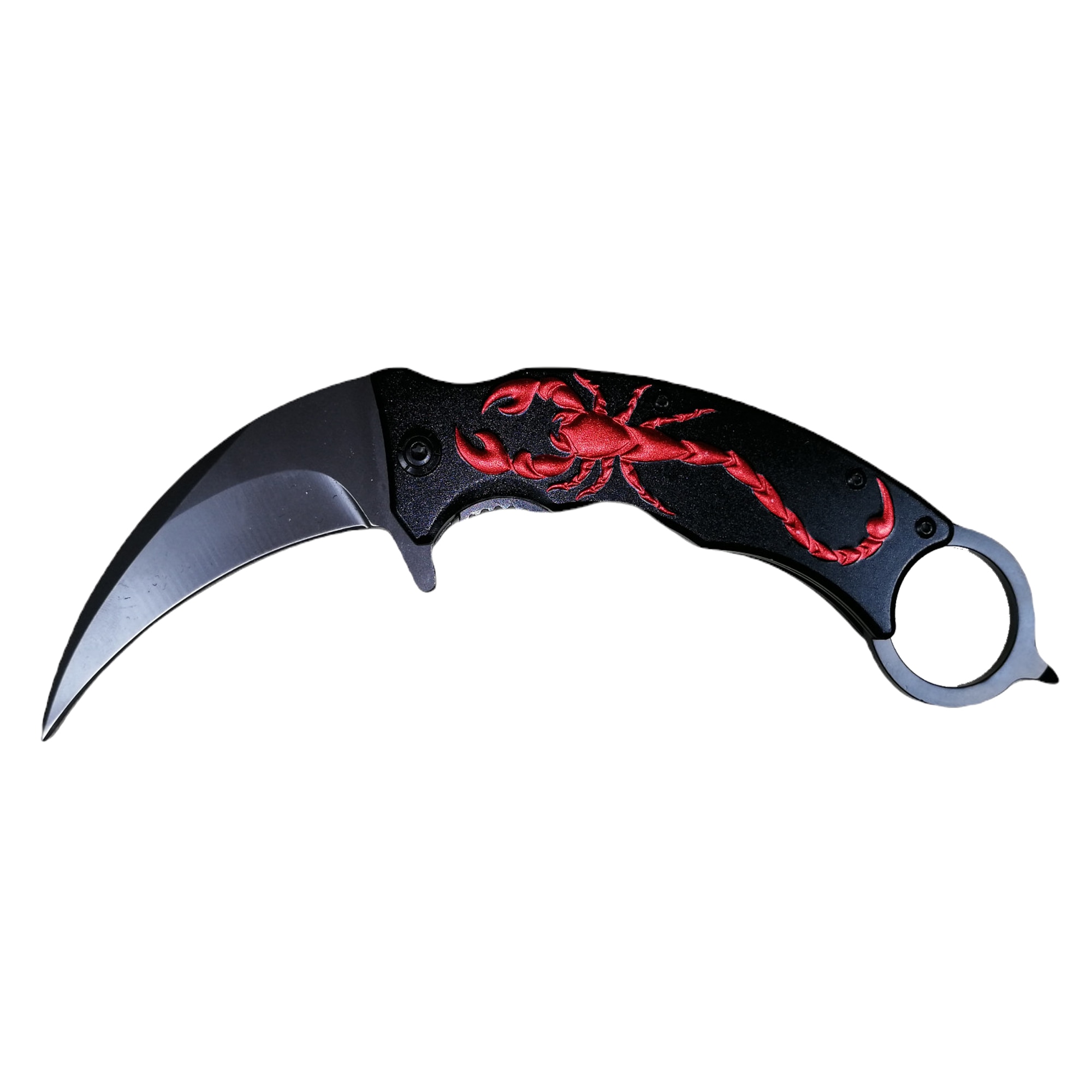 Briceag karambit, Red Scorpion, otel inoxidabil, 20 cm, negru