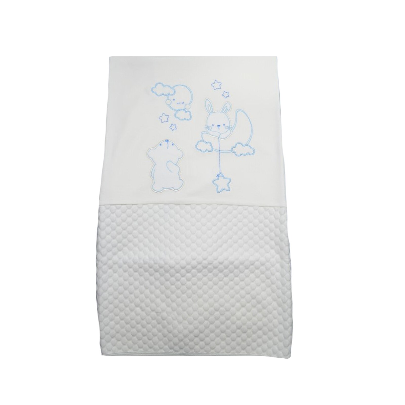 Pled 90 x 80 cm pentru baieti Bebelinna 4052, Crem