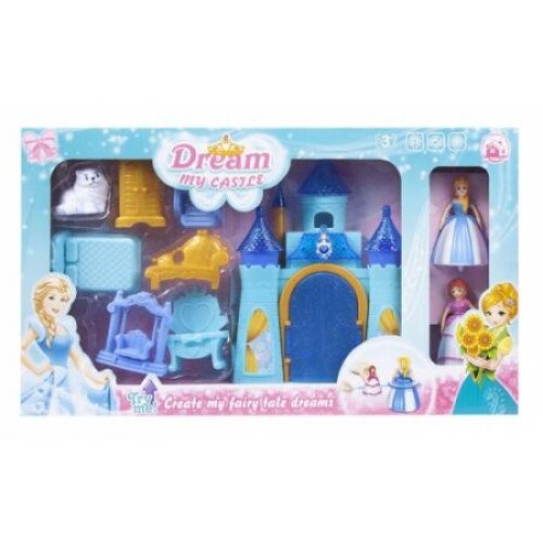 Castel Mega Creative cu lumini si muzica 44x26x7 cm Albastru