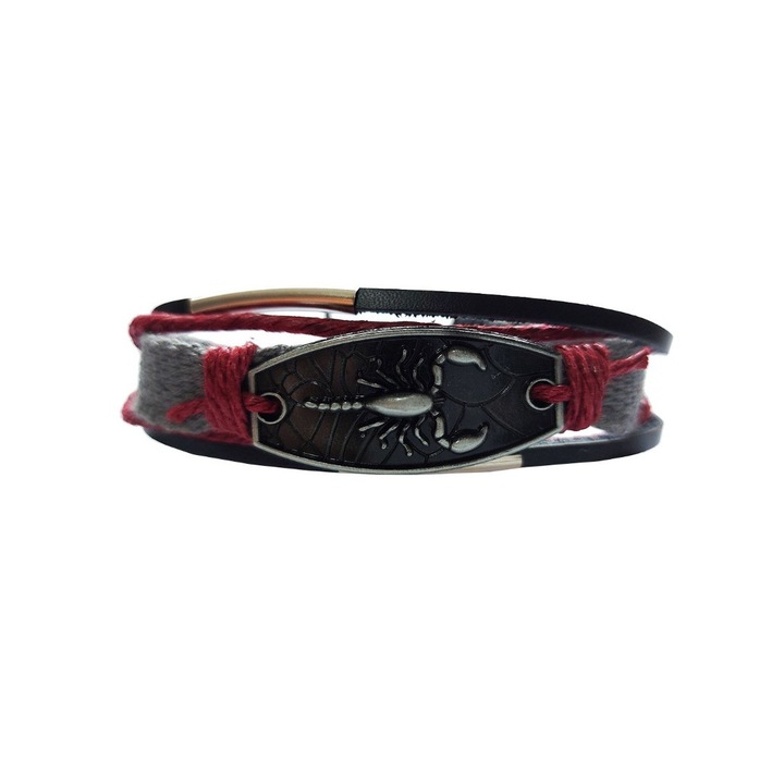 Bratara cu snur ajustabil, Scorpion, A4B177-10