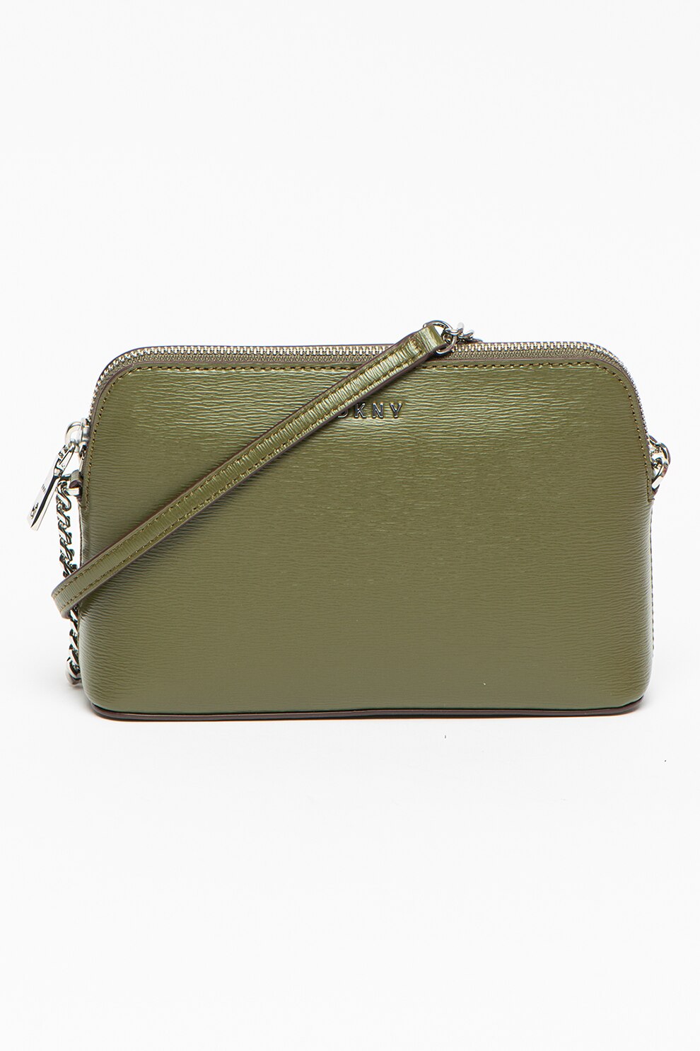 DKNY, Geanta crossbody de piele Bryant, Verde feriga