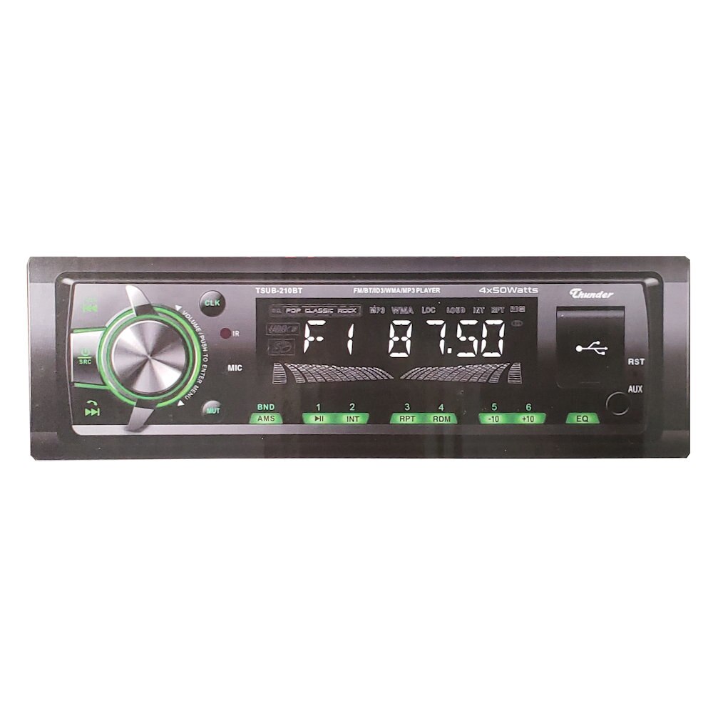 Radio MP3 Bluetooth Player Thunder TUSB-210BT, Panou retractabil, USB, SD, AUX, Radio FM, Telecomanda, 4x35W