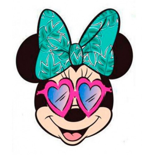 Prosop plaja forma microfibra Minnie Mouse 120x140 cm Multicolor