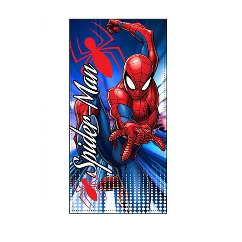 Prosop pentru plaja microfibra Spiderman, 140x70 cm 140 x 70 cm Rosu/Albastru