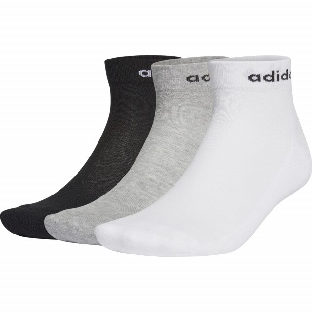 Set 3 perechi sosete Adidas Hc Ankle, Alb/Gri/Negru