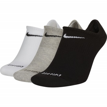 Set 3 perechi sosete Nike Everyday Plus No-Show, Alb/Gri/Negru Set 3 perechi sosete Nike Everyday Plus No-Show, Alb/Gri/Negru