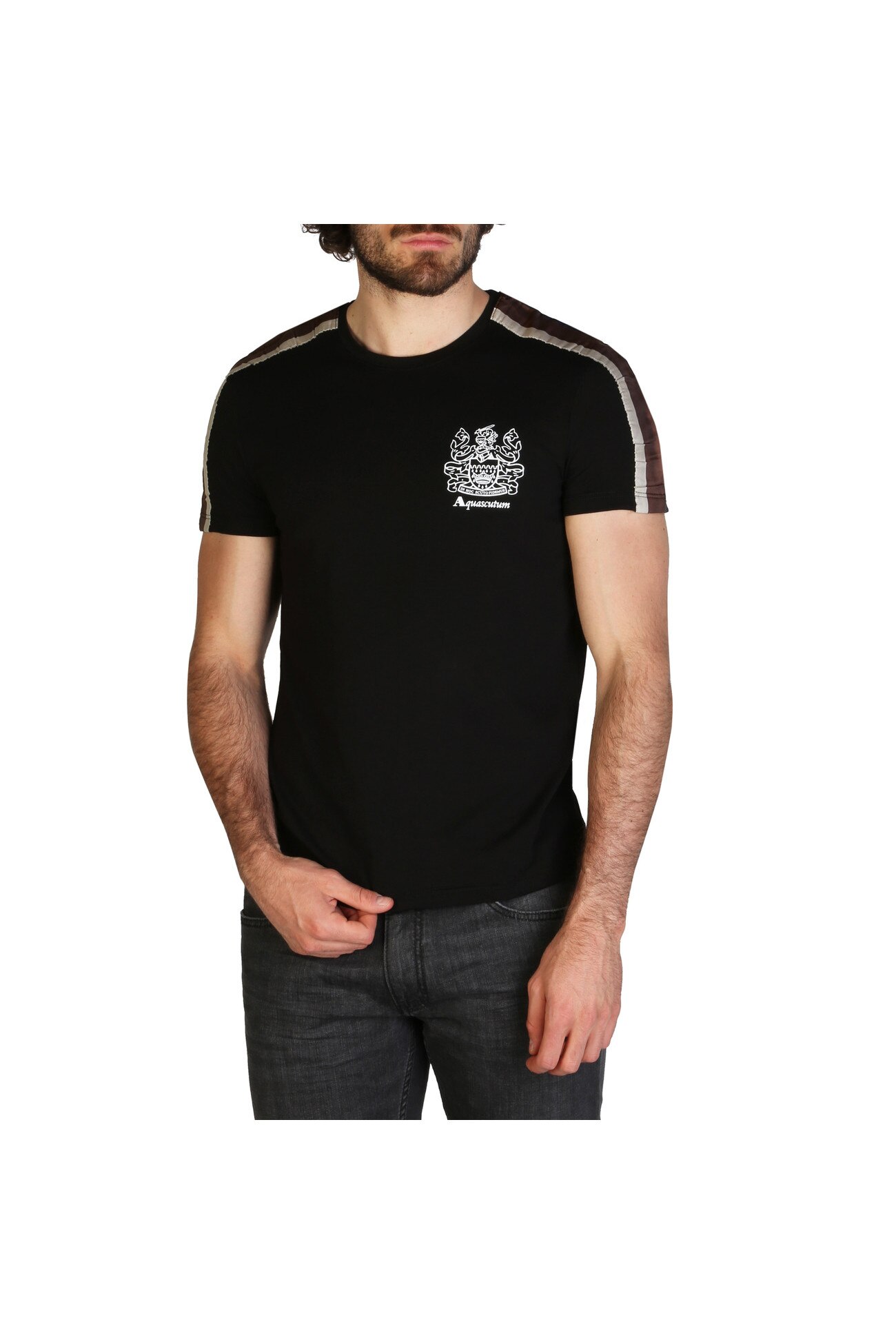 Tricou barbati Aquascutum model QMT017M054, Negru