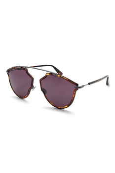 DIOR, Ochelari de soare cu rama cu model tortoise, Negru/Maro, 58-17-145 Standard DIOR, Ochelari de soare cu rama cu model tortoise, Negru/Maro, 58-17-145 Standard