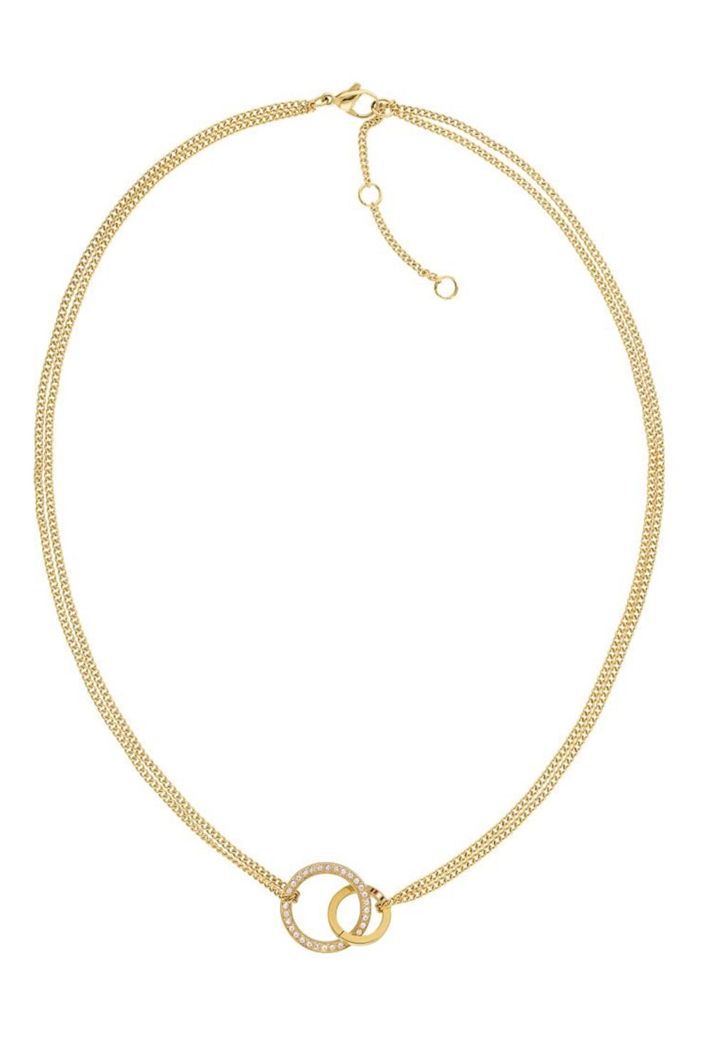 Tommy Hilfiger, Colier decorat cu cristale, Auriu