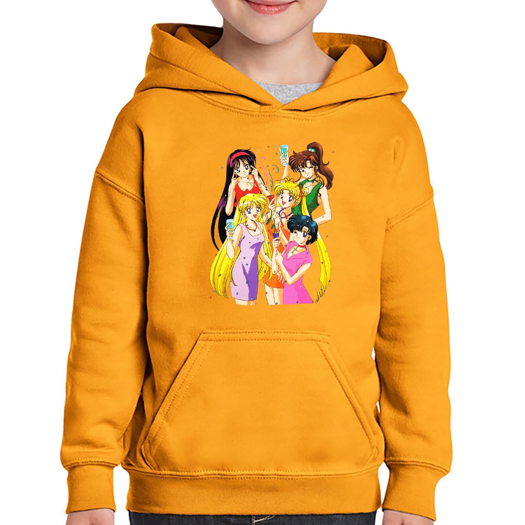 Hanorac copii Party Girls Sailor Moon Happy Vibe, portocaliu