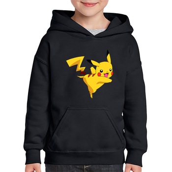 Hanorac copii Pokemon Go Card Pikachu, Negru Hanorac copii Pokemon Go Card Pikachu, Negru