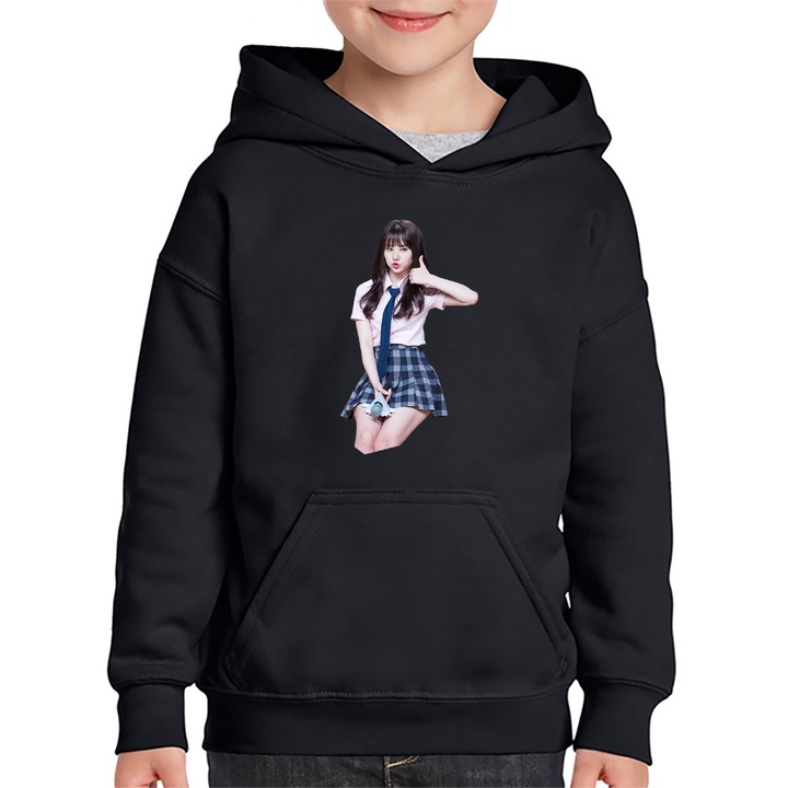 Hanorac copii Blackpink Lisa Kpop, Negru