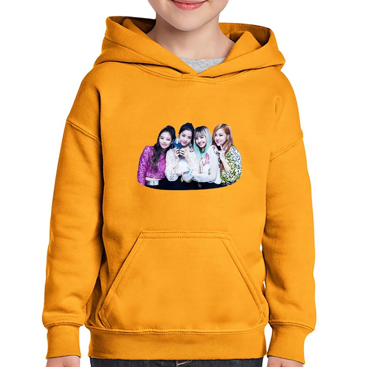 Hanorac copii Blackpink iKon K Pop Pretty Savage, Portocaliu