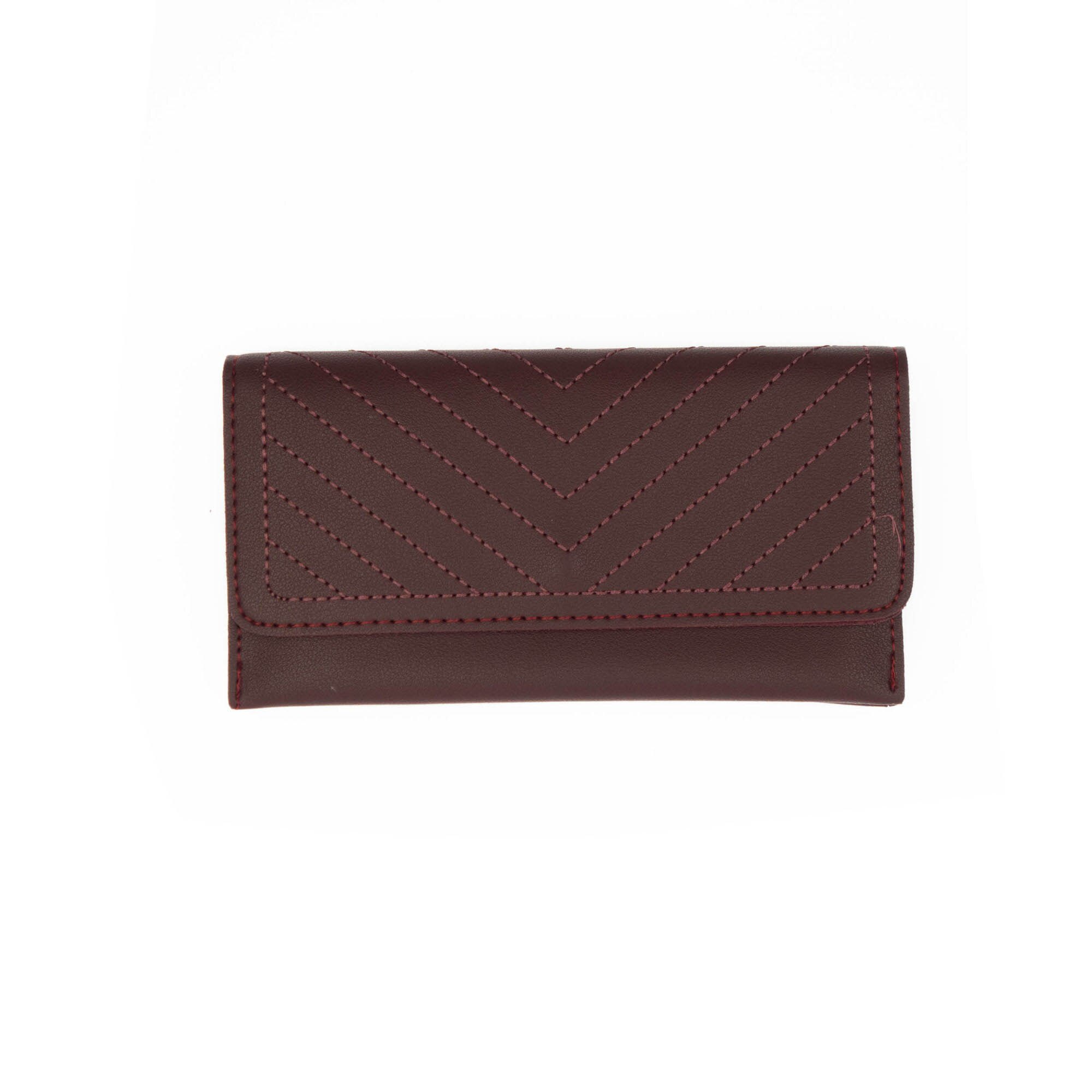 Portofel de dama, din piele ecologica, Buticcochet, Bordo,19x10x2 cm - PR452