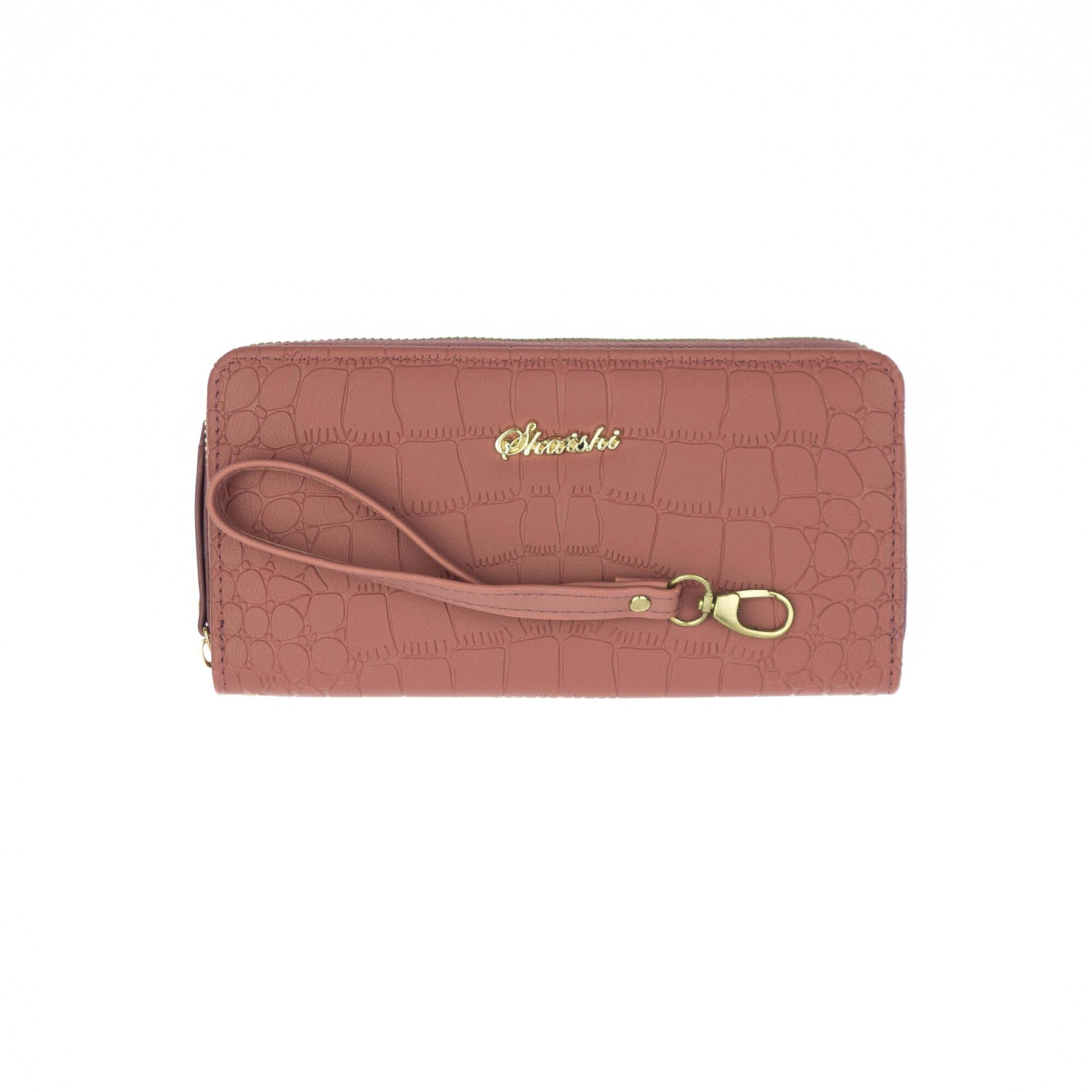 Portofel de dama, din piele ecologica, Buticcochet, Roz cenusiu,19x10x2.5 cm - PR476