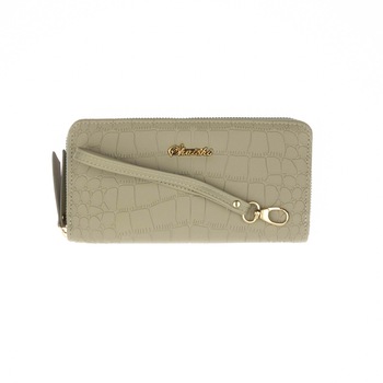 Portofel de dama, din piele ecologica, Buticcochet, Gri,19x10x2.5 cm - PR478 Portofel de dama, din piele ecologica, Buticcochet, Gri,19x10x2.5 cm - PR478