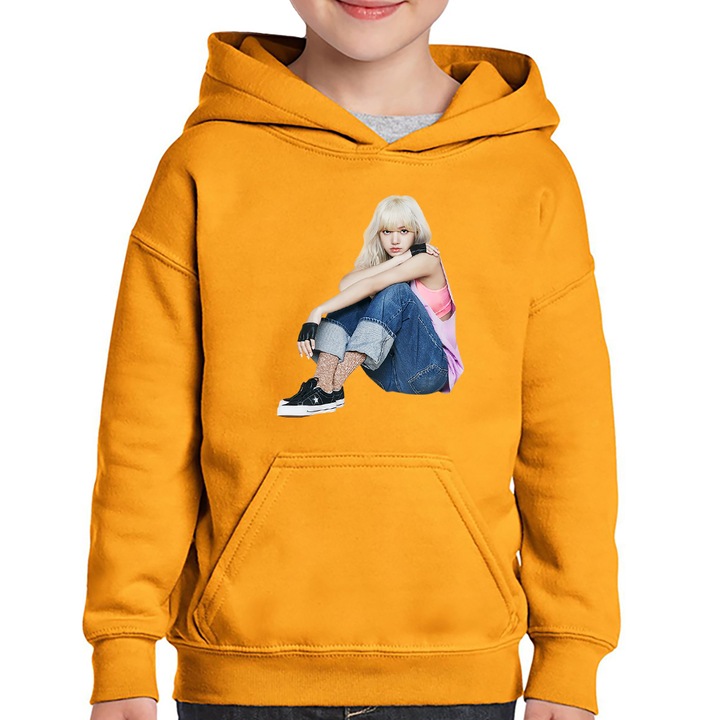 Hanorac copii Whistle Lisa Blackpink Kpop K Pop, Portocaliu