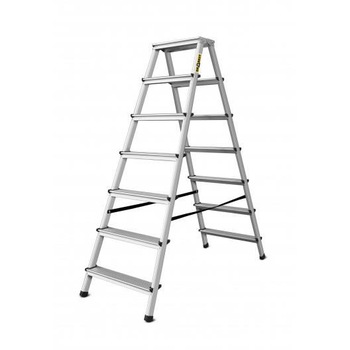 Scara aluminiu, 2 tronsoane, 7 trepte, Drabest Scara aluminiu, 2 tronsoane, 7 trepte, Drabest