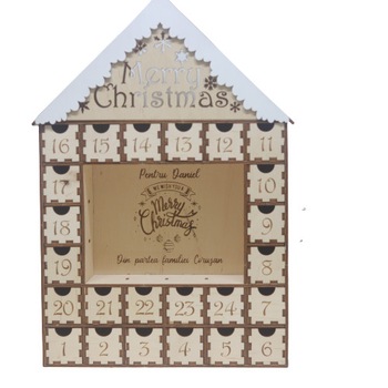 Calendar Advent personalizat 38 x 26 x 8 cm Calendar Advent personalizat 38 x 26 x 8 cm
