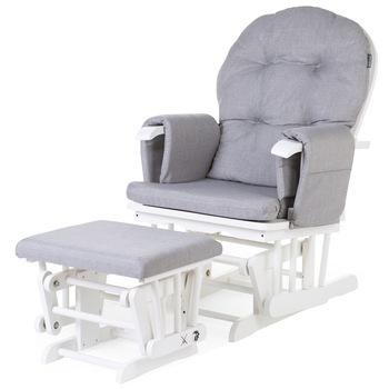 Fotoliu balansoar pentru alaptat Childhome cu suport pentru picioare, Gri Fotoliu balansoar pentru alaptat Childhome cu suport pentru picioare, Gri