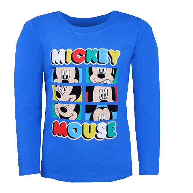 Bluza maneca lunga, Mickey Mouse, albastra