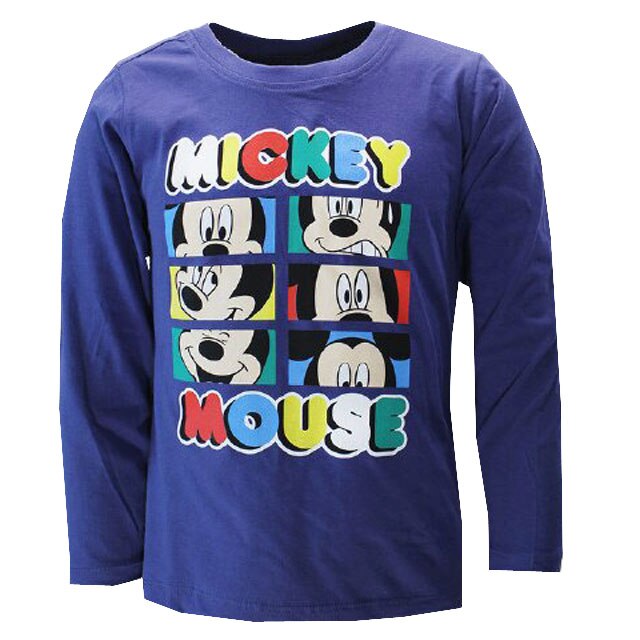 Bluza maneca lunga, Mickey Mouse, bleumarin
