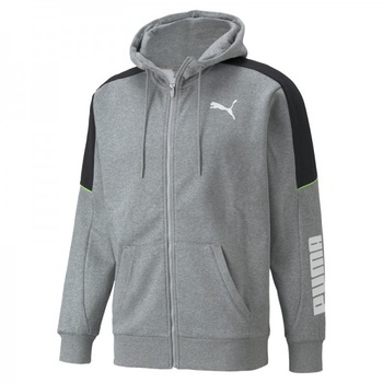 Bluza Puma modern sports fz hoodie fl 589479-03, Barbati, XS INTL, Gri Bluza Puma modern sports fz hoodie fl 589479-03, Barbati, XS INTL, Gri