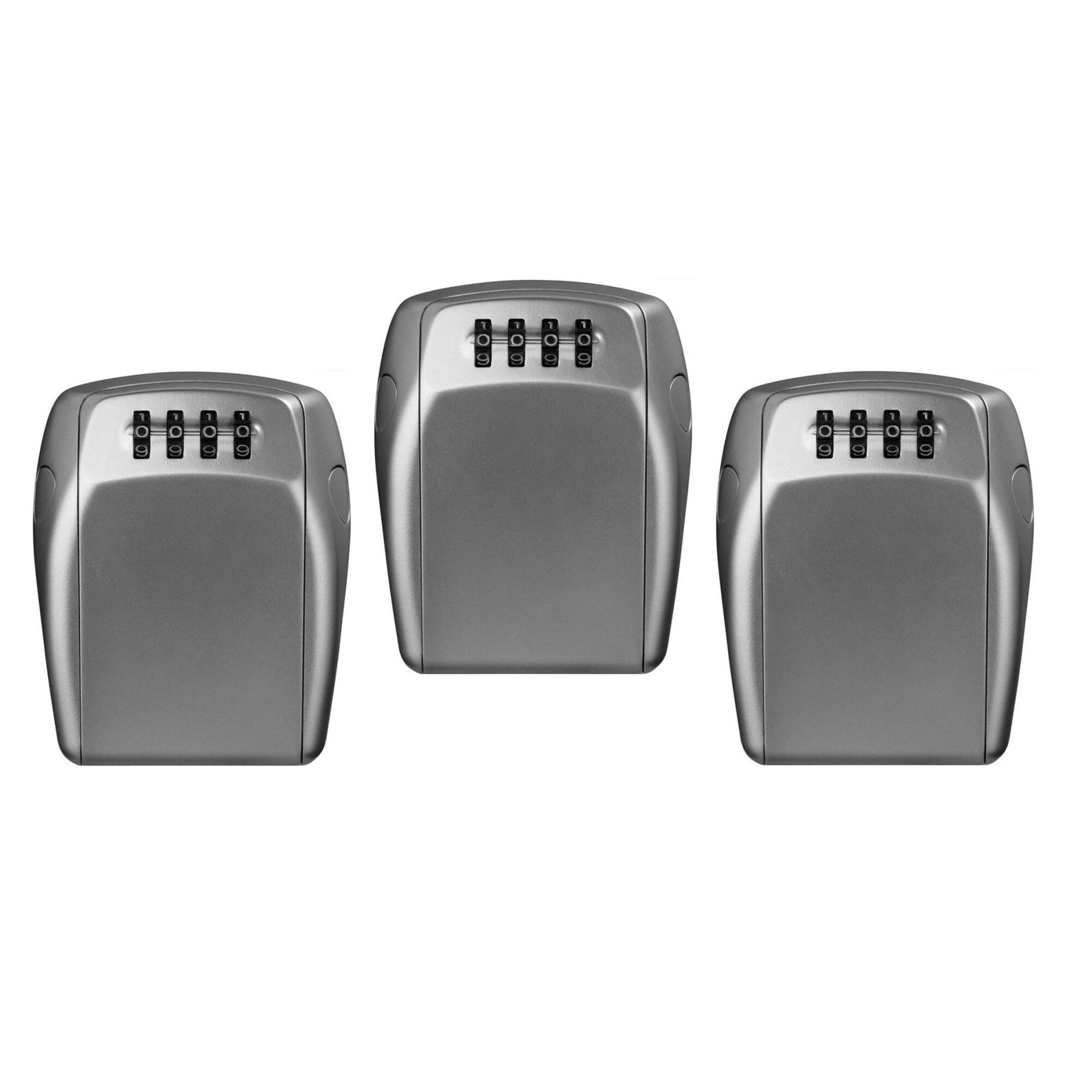 Set 3 Casete depozitare chei/card acces Masterlock® din metal, rezistent efractie, cifru mecanic resetabil, inchirieri regim hotelier