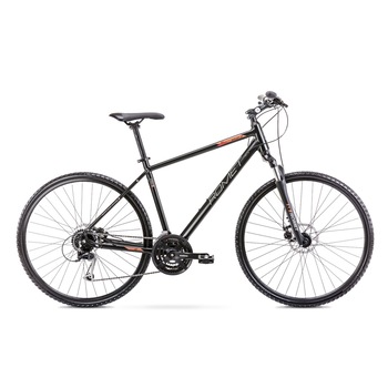Bicicleta de trekking pentru barbati Romet Orkan 3 M M/18 Negru/Portocaliu 2021 Bicicleta de trekking pentru barbati Romet Orkan 3 M M/18 Negru/Portocaliu 2021