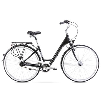 Bicicleta de oras pentru femei Romet Moderne 7 LTD M/17 Negru/Gri 2021 Bicicleta de oras pentru femei Romet Moderne 7 LTD M/17 Negru/Gri 2021