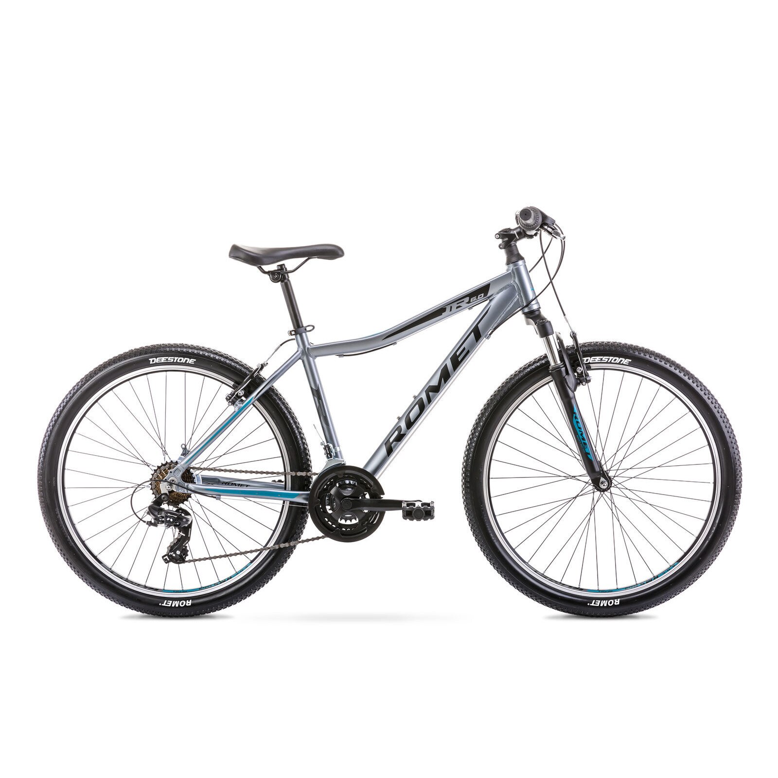 Bicicleta pentru copii Romet Rambler R6.0 Jr M/17 Grafit/Turcoaz 2021