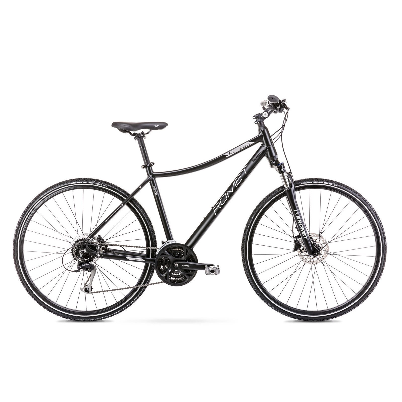 Bicicleta de trekking pentru femei Romet Orkan 5 D L/20 Negru 2021