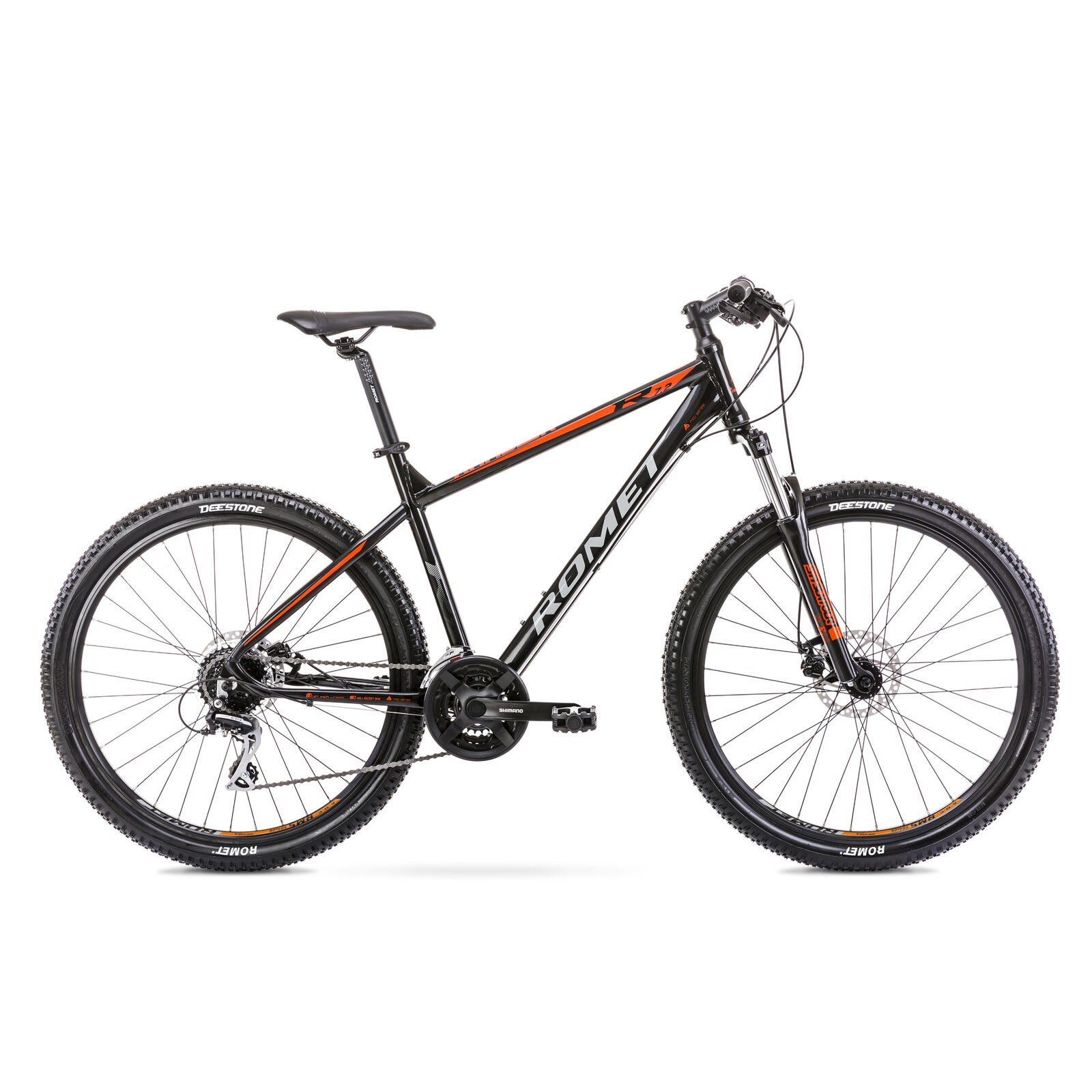 Bicicleta de munte pentru barbati Romet Rambler R7.2 L/19 Negru/Portocaliu 2021