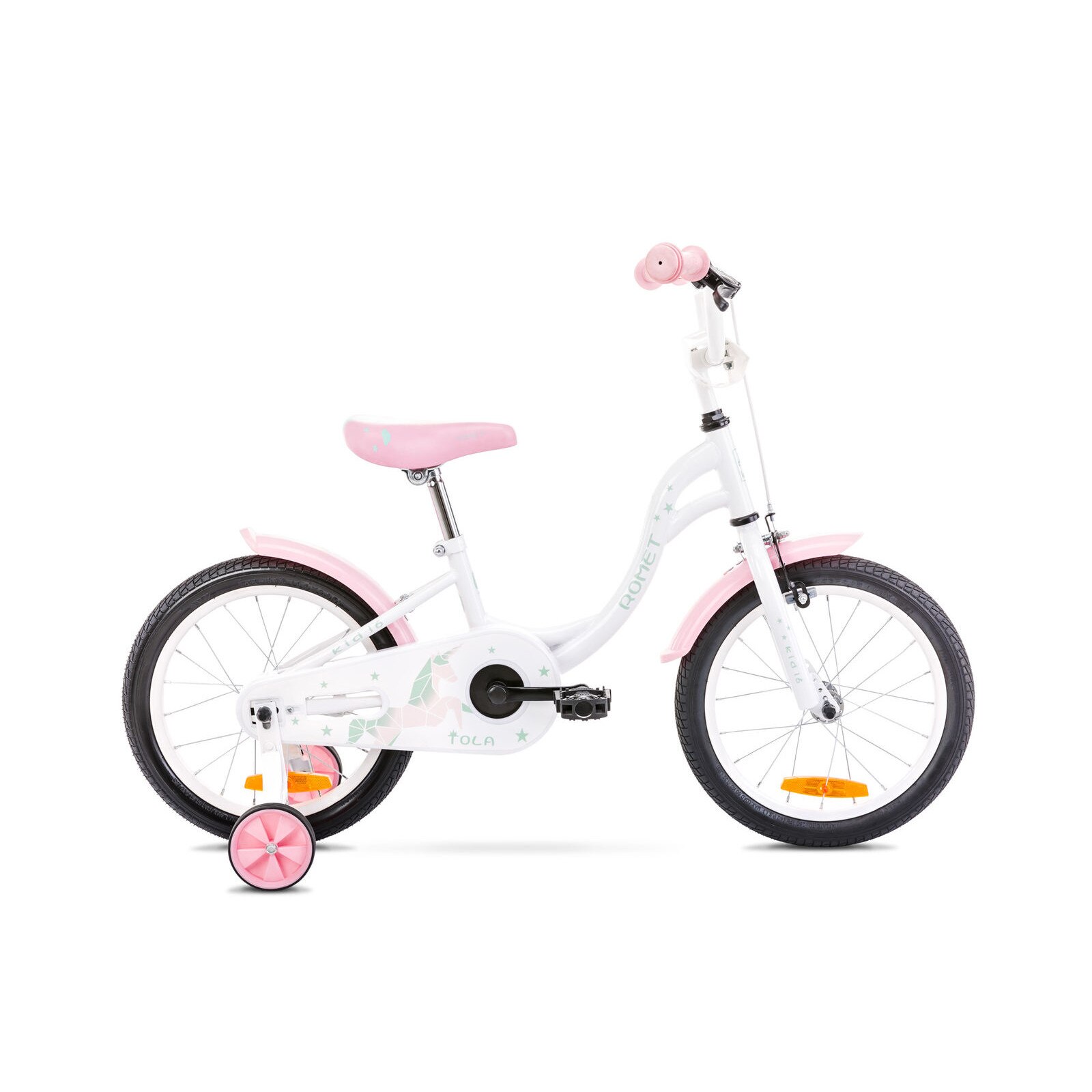 Bicicleta pentru copii Romet Tola 16 S/9 Alb/Turcoaz 2021