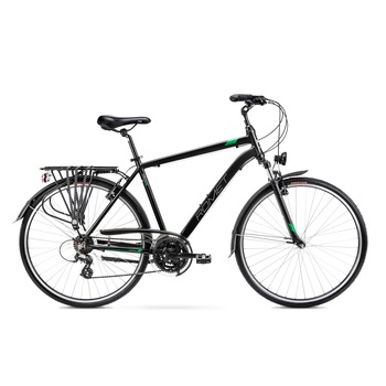 Bicicleta de trekking pentru barbati Romet Wagant 1 L/21 Negru/Verde 2022 Bicicleta de trekking pentru barbati Romet Wagant 1 L/21 Negru/Verde 2022