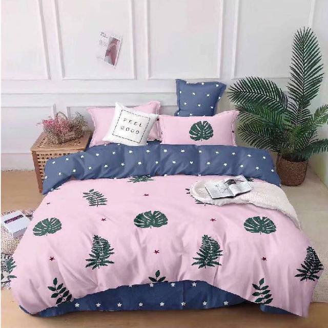 Lenjerie 6 piese din Bumbac Finet, model Monstera, 235 x 240