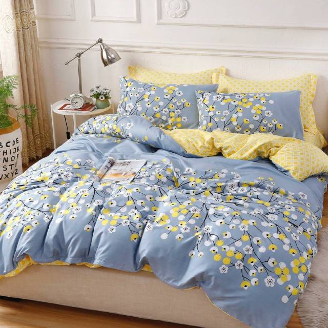 Lenjerie 6 piese din Bumbac Finet, model Floricele, 235 x 240