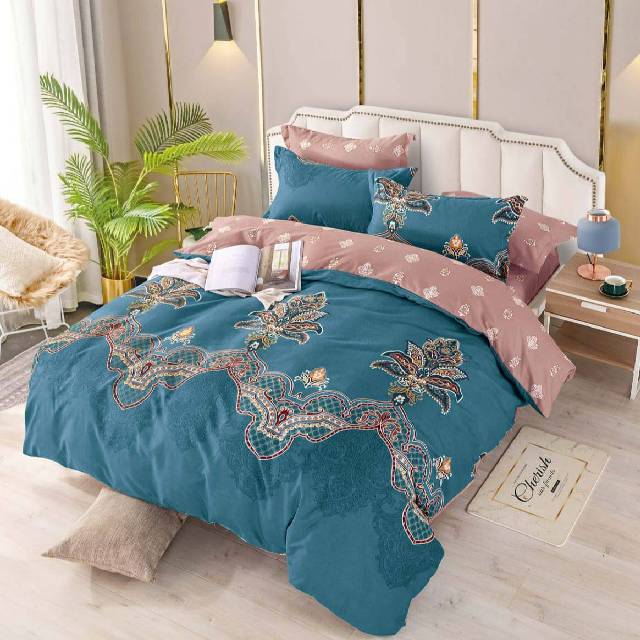 Lenjerie 6 piese din Bumbac Finet, model Motive 2, 235 x 240