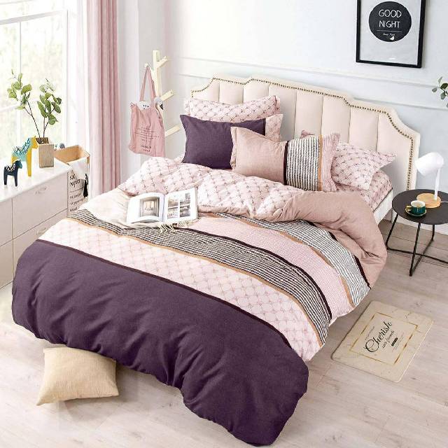 Lenjerie 6 piese din Bumbac Finet, model Lines, 235 x 240