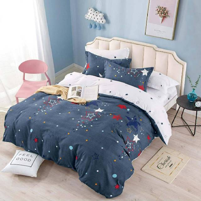 Lenjerie 6 piese din Bumbac Finet, model Starz, 235 x 240