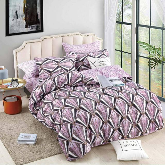 Lenjerie 6 piese din Bumbac Finet, model Indigo line, 235 x 240