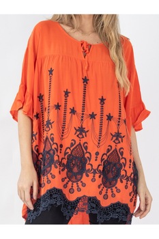 Bluza Dama Rosabella Portocaliu, marime unica Bluza Dama Rosabella Portocaliu, marime unica