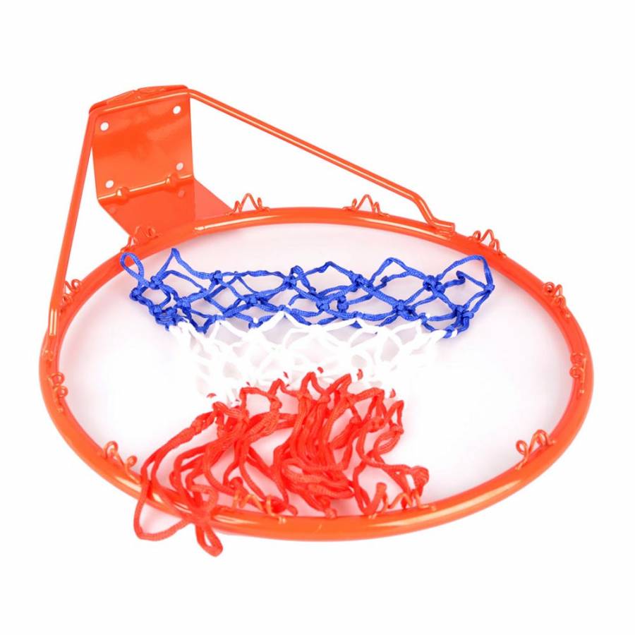 Inel de baschet cu plasa, Spartan, 45 cm, 16 mm, metal, plasa tricolora