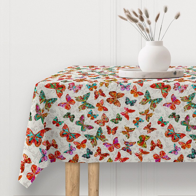 Fata de masa impermeabila, Casa de bumbac, Laynta, 220x140 cm, multicolor