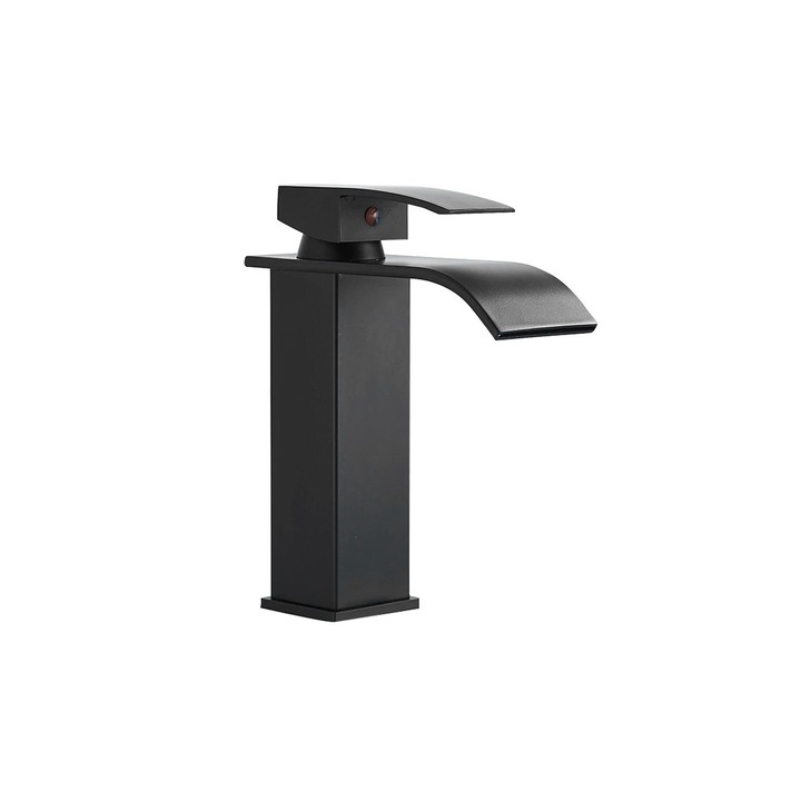 Смесител за мивка Rea Calani Lotus Black, Черен, Ниска